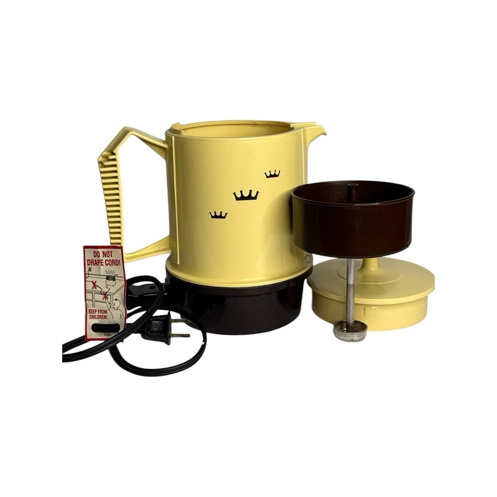 Regal Poly Perk Coffee Pot Vintage Model 7503 Electric Percolator Tested